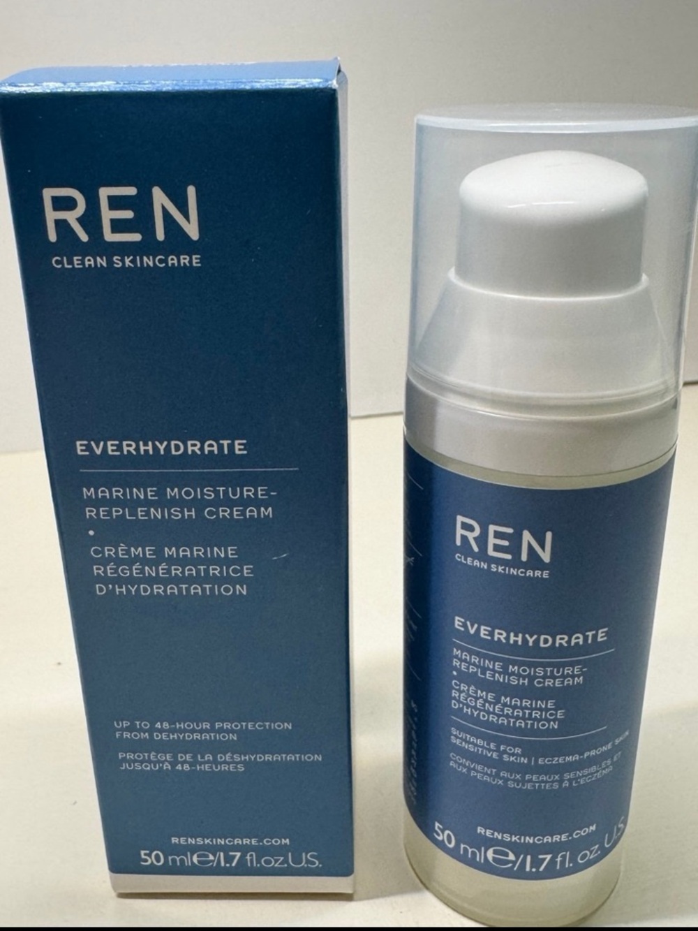 REN Clean Skincare Everhydrate Marine Moisture Replenish Face Cream 1.7 oz NEW! - Picture 7 of 13
